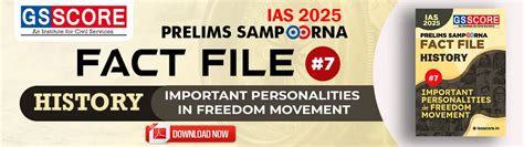 UPSC Prelims Sampoorna Fact File -History-7 (Important Personalities In ...