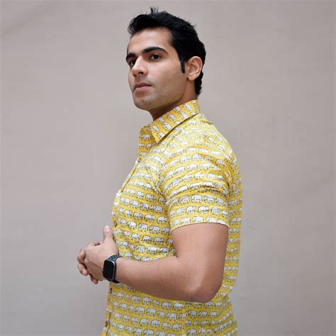 Saga Sunny Elephant Cotton shirt – Saga Jaipur