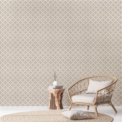 Luxurious Golden Geometric Floral Pattern Wallpaper Roll - Magicdecor®