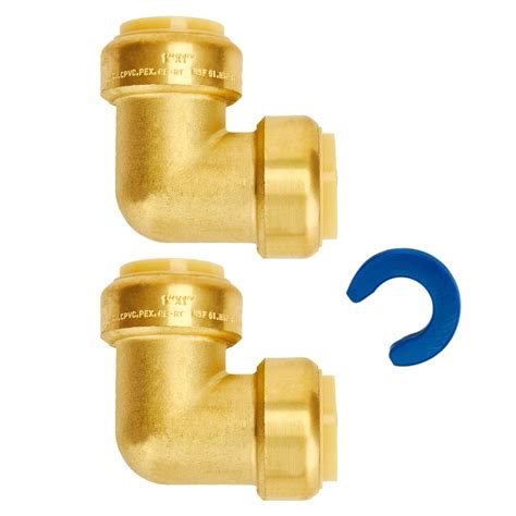 SUNGATOR 1-Inch Push Fit PEX Elbow, 90-Degree Plumbing Fitting Pipe ...
