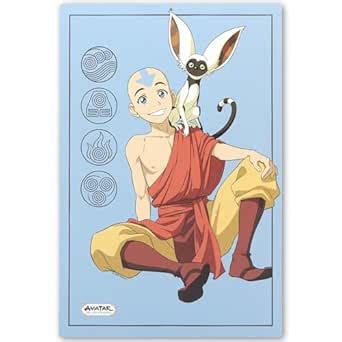Avatar The Last Airbender Aang and Momo Metal Sign - Fun Avatar Wall ...