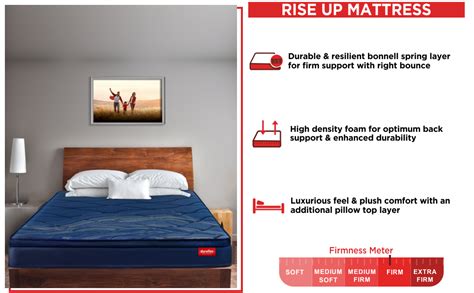 duroflex Riseup - Bonnel Spring 7 Inch Single Size Spring Mattress with ...