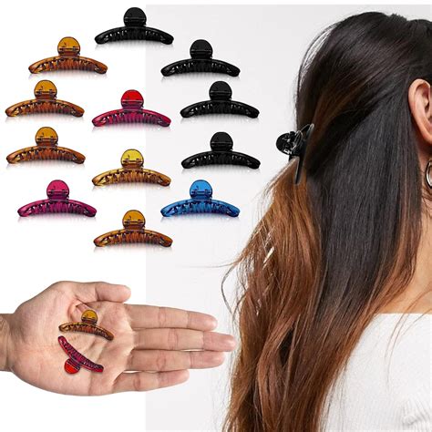 Sanas 12 Pcs Small Size Clutchers For Hair Combo Pack Hair Claw Clips ...