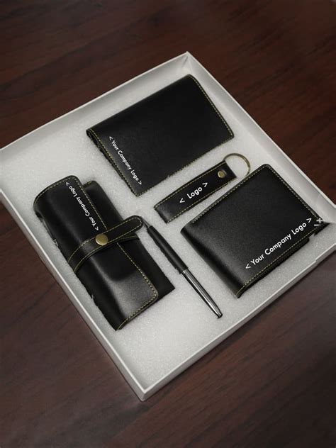 Corporate Gift - Bi fold Lather Wallet Combo -Black - BCG0045 – BLiS