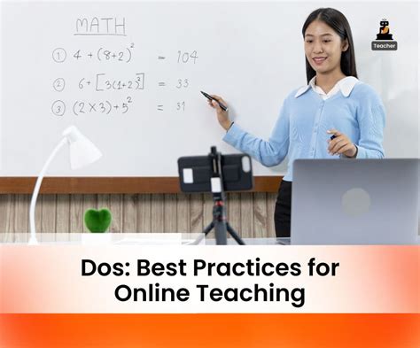 Dos: Best Practices for Online Teaching