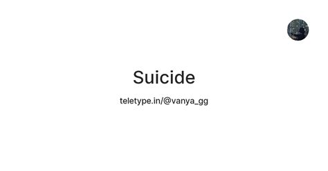 Suicide — Teletype