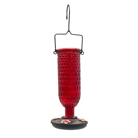 Glass Hummingbird Bird Feeder, 14" | At Home