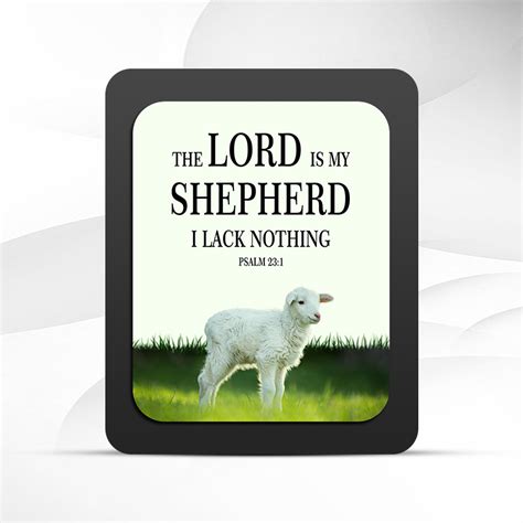 Psalm 23:1 Glow Cast Stone Wall Frame – shalom Gifts