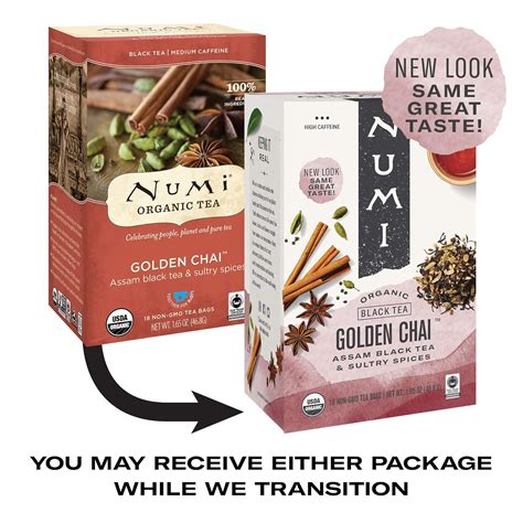 Buy Numi Organic Tea Chocolate Pu-erh, 16 Count Box of Tea Bags, Black ...