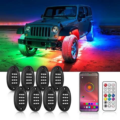 Amazon.com: Rock Lights for Trucks, 4 Pods LED Rock Lights, IP67 ...