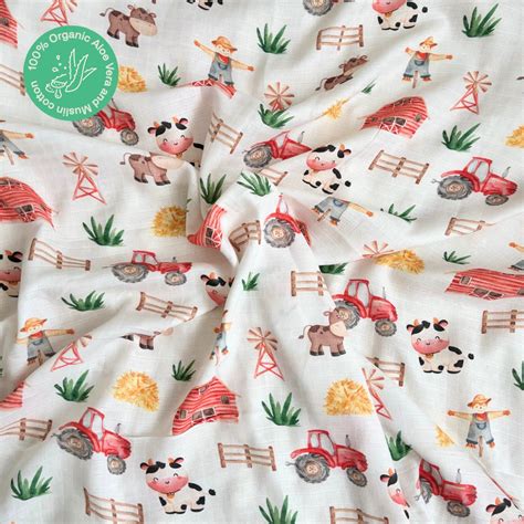 Farm Fest - Organic Muslin Aloe Vera Towel