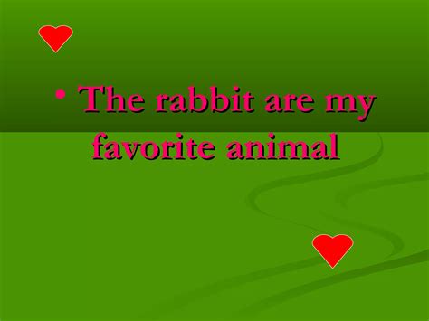 The rabbits / Presentacion de los conejos en ingles | PPT