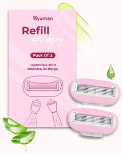 Hyuman Body Razor- Refill Cartridges | Premium 5- Blades | Aloe & Vit E ...