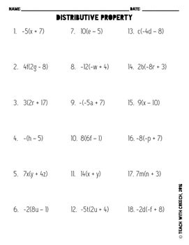 Distributive Property Worksheets 的图像结果