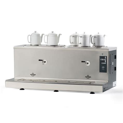 Ateşe غلاية شاي كابادوكيا سمارت بلاس 5، 30+30 لتر، غاز+كهرباء، سعر إينوكس