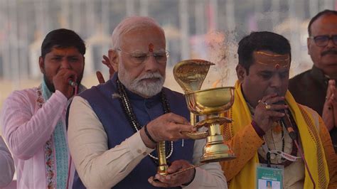 Mahakumbh 2025: PM Modi Performs Puja At Sangam Nose In Prayagraj