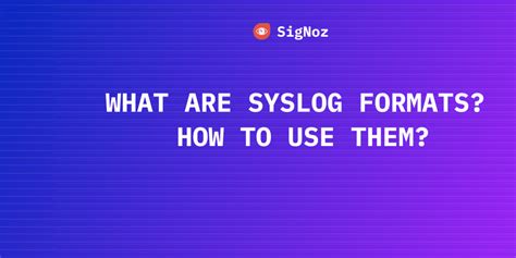 Image result for Syslog Message Format