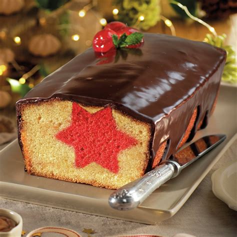 Plumcake con estrella de bizcocho red velvet
