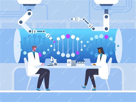 Biotechnology Lab Experiment Cartoon Image 的图像结果