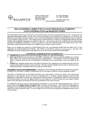 Fillable Online willamette 11 -12 PLUS Parent Request Form - Willamette ...