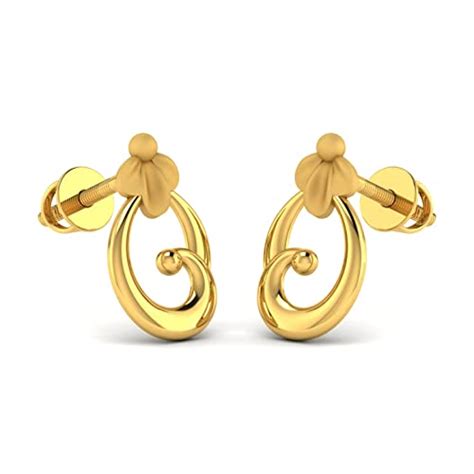 Buy Amazon Brand-Nora Nico Tingling 22 Karat Yellow Gold Earring Yellow ...