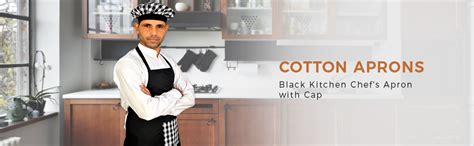 Buy Switchon Waterproof Black Kitchen Chef's Apron with Cap Online at ...