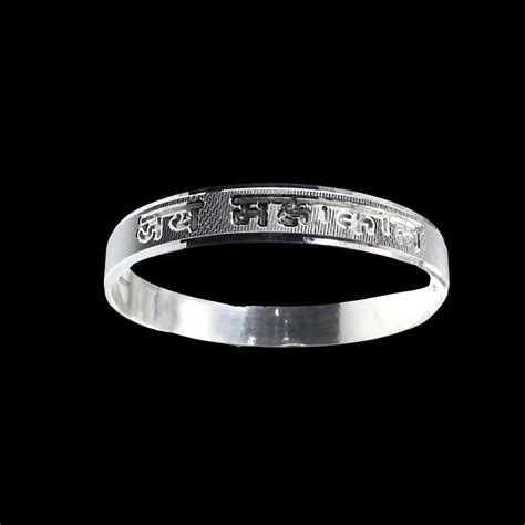 Real Sterling Silver Men's Bangle mahakal kada – Karizma Jewels