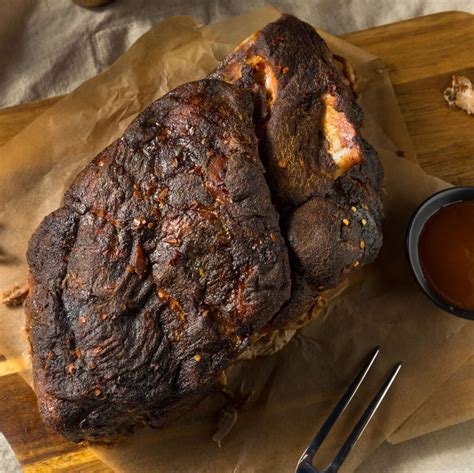 Half Pork Boston Butt On The Bone For Low & Slow On The Barbecue Gives ...