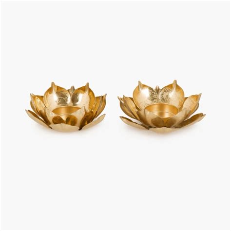 Buy Bleam Set of 2 Metal T-Light Holders from Home Centre at just INR 349.0