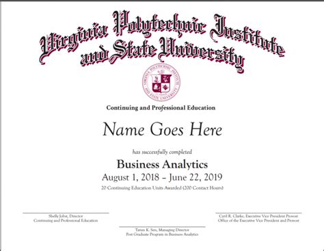 certificate – Virginia Tech India