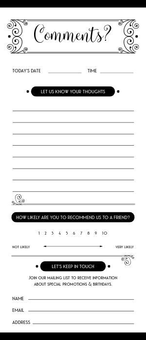 Image result for Comment Card Design