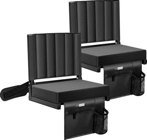Amazon.com: VIVOHOME 2 Pack Stadium Seats with Back Support and Cushion ...