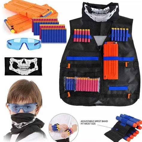 INSTOCK Nerf Tactical Vest Kit Set Combo Nerf Elite Bullets 20pcs ...