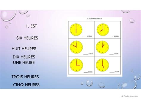 QUELLE HEURE EST-IL?: English ESL powerpoints