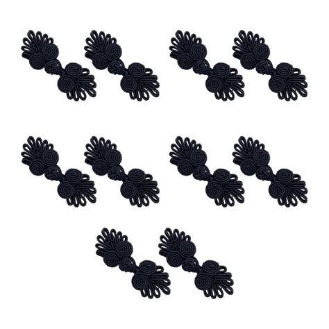 Bnf 5 Pieces Chinese Knot Frog Buttons Chinese Closure Buttons for ...
