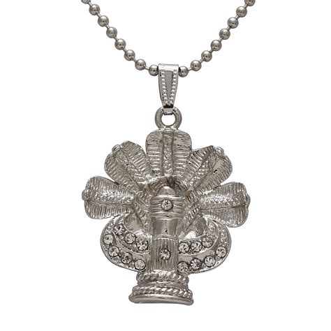 Memoir Silver plated CZ studded Vishnu Shiv Mahadev Sheshnag design ...