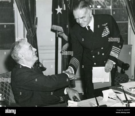 President Franklin D. Roosevelt and Fleet Admiral William F. Halsey ...