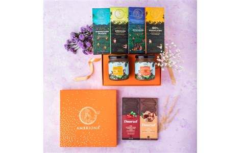 Ambriona Vegan Dark Chocolate Gift Hamper | Chocolate Gift Pack of 8