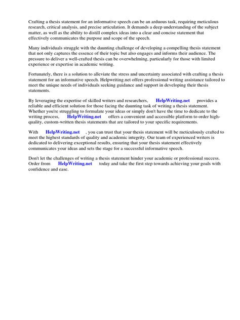 Informative Thesis Statement Examples 的图像结果
