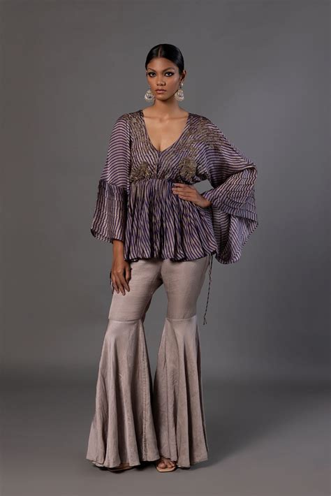 Shikhar Baugh's Women's Peplum Top with Gharara Set – A Humming Way