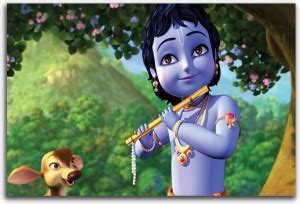 Artifa 40 cm Lord Krishna playing Flute Wall/Door Sticker Self Adhesive ...