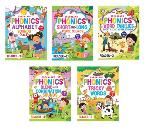 Phonics Reader 5 Books Pack for Children Age 3 -10 Years -Alphabet ...
