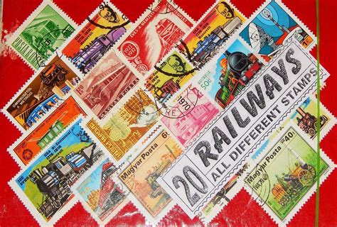Buy IHC 25 Different Railways Theme World Commemorative Stamps Rare ...