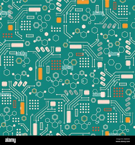 Office Robots mother-board in light creme, yellow and reddish colors on ...