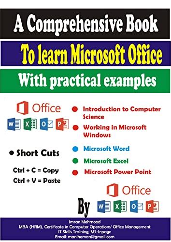 A comprehensive book to learn Microsoft Office: MS-word, Excel and ...