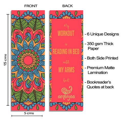 Mandala Bookmarks in Indian Colors - Set of 18 – Ambiyaa