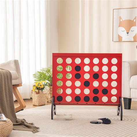 Wooden4-in-a-row Game Set With 42 Pcs Chips And 600d Oxford Fabric ...