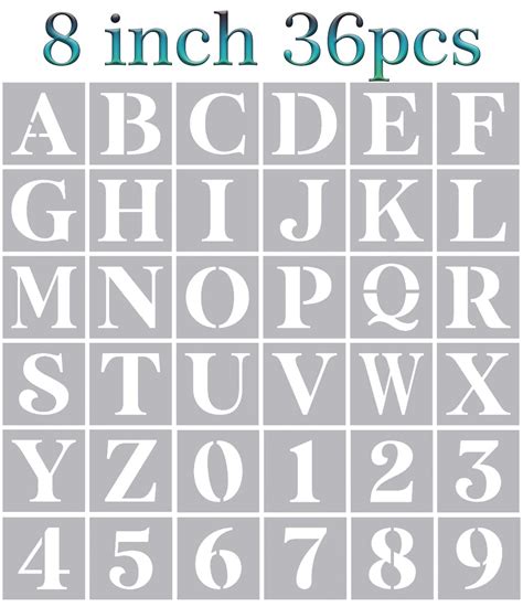 Buy 8 inch Large Letter Stencils Alphabet Stencils for Painting on Wood ...