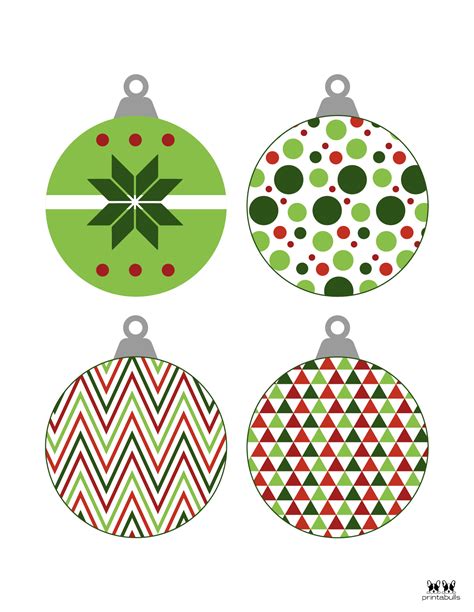 52 Printable Christmas Ornaments (Free PDF Templates) - Worksheets Library