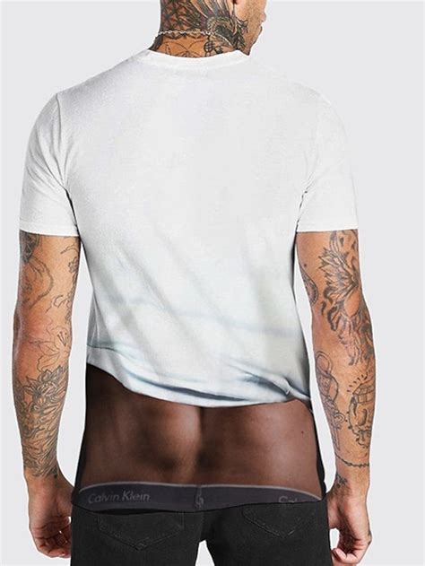 Męskie Wzory graficzne Mięsień Postać Podkoszulek Śmieszne koszulki ...